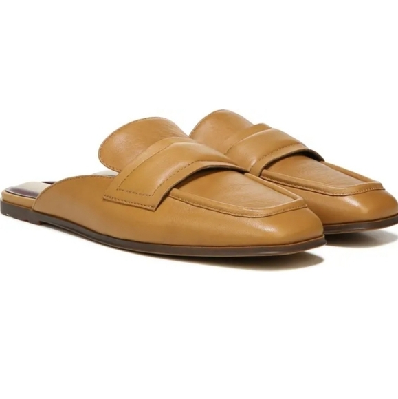 New Franco Sarto Duval Loafer Leather Camel Mules Size 7.5M US - Picture 1 of 14